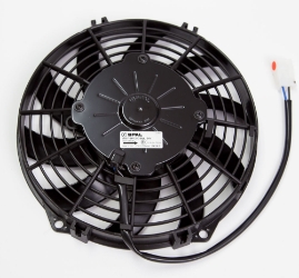9" Condenser Fan Assembly, Pusher, Curved Blade, Low Profile, 24V 
