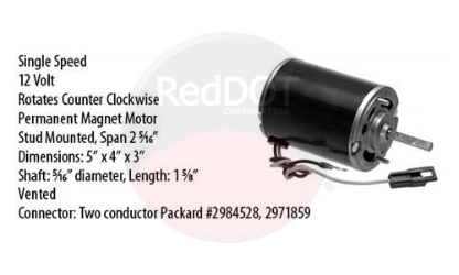 MOTOR 12V 2 WIRE  5/16" SHAFT 