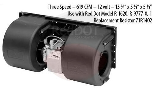 MOTOR BLOWER ASSY - DOUBLE 12V   006-A40-22, 0105366, 118-1065, 150-3108, 2045-886, 232-8839, 26-19904, 26-19904, 26-19904-AM, 28-3796, 3998, 405844, 4379-RD585830