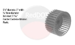 WHEEL - BLOWER/CLIP RETAINER 5.75 OD X 3 W CCW PLASTIC 