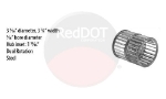WHEEL - BLOWER 3.31 OD X 3.75 W DUAL STEEL  