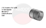 WHEEL - BLOWER 3.81 OD X 4.156 W CW STEEL 