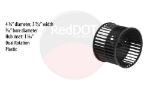 WHEEL - BLOWER 4.75 OD X 3.21 W DUAL PLASTIC  
