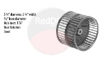 WHEEL - BLOWER 5.25 OD X 3.75 W DUAL STEEL 