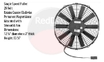 12" Condenser Fan Assembly, Puller, Straight Blade, 24V 