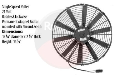 FAN 16" PULLER 24V 