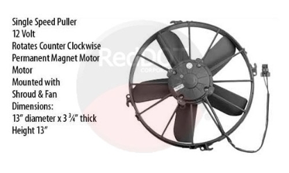 12" CONDENSER FAN HP SPAL 
