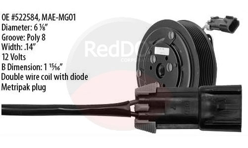 YORK 8GV 12V 2 WIRE CLUTCH 