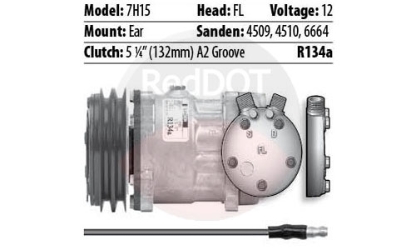 COMPRESSOR 12V 709 2 GROOVE JD HEAD 