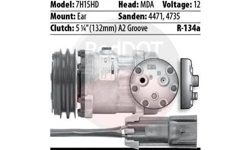COMPRESSOR 7H15 2 GROOVE 12V MJA 