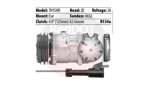 COMPRESSOR 24V 2 GROOVE TOP PORT 