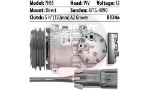 SANDEN AC COMPRESSOR - 12V SD7H15 132MM 2A DIR 4890  - VOLVO VOLVO AC COMPRESSOR