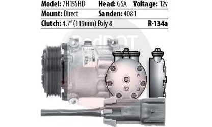 SD7H15 DIRECT 12V 8 GROOVE 