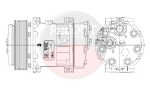 VOLVO AC COMPRESSOR 24V 8GR WZ-HEAD DIRECT MT. VOLVO AC COMPRESSOR